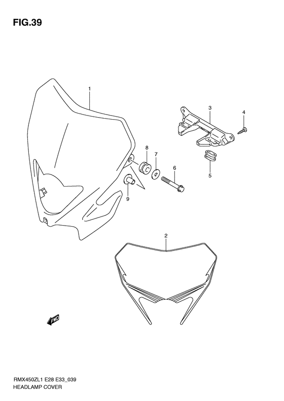 Headlamp cover  front fender