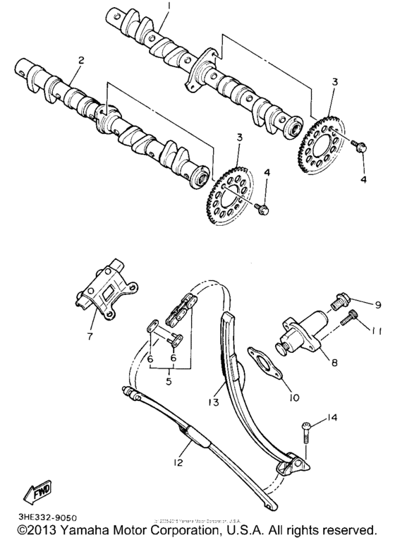 FZR600W Цепь механизма газораспределения