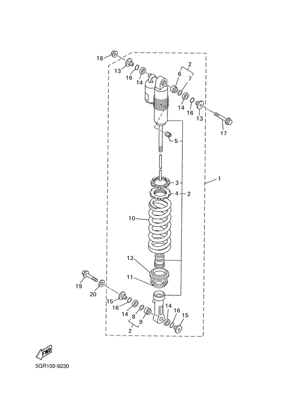 WR400F Задняя подвеска