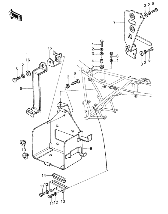 Battery case/electro bracket