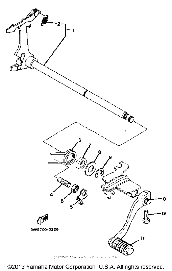 Shift shaft pedal