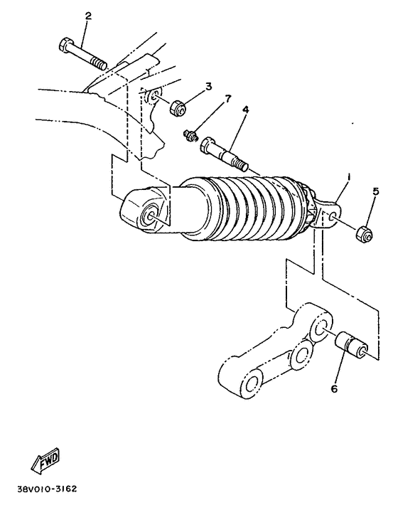 TY250S Задняя подвеска