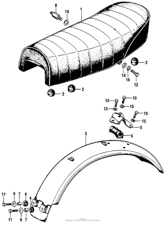 SL90 Seat + rear fender