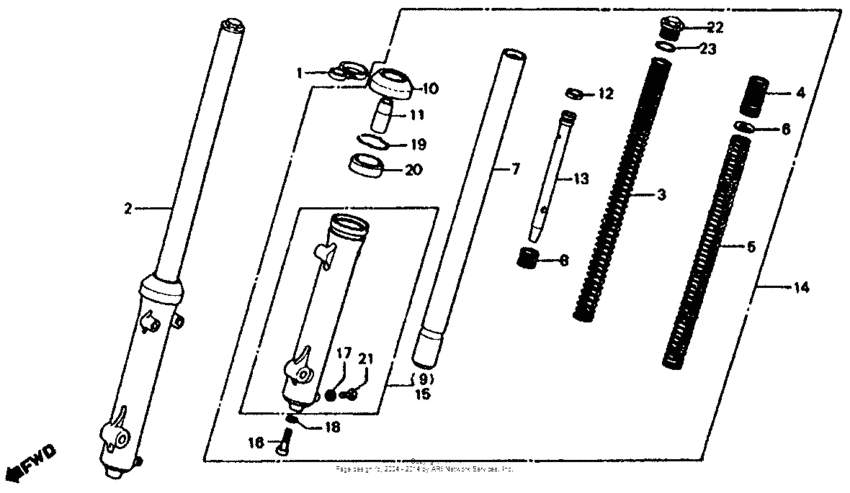Front shock absorber 79-81