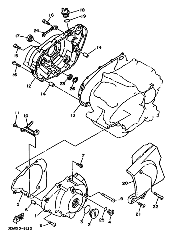 Crankcase cover ass`y  (v