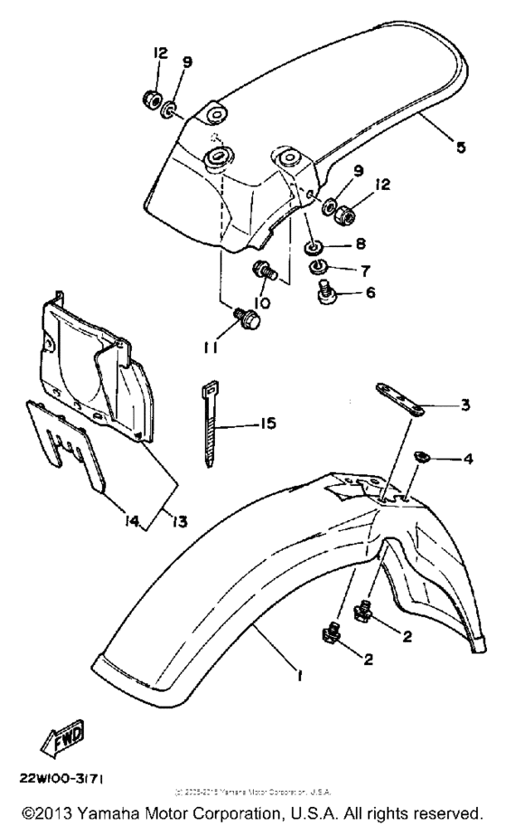 YZ80S (Motocross) Крыло