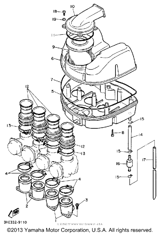 FZR600RB Воздушный фильтр