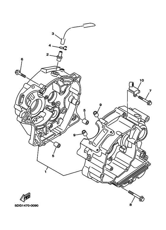 TTR125L Картер двигателя