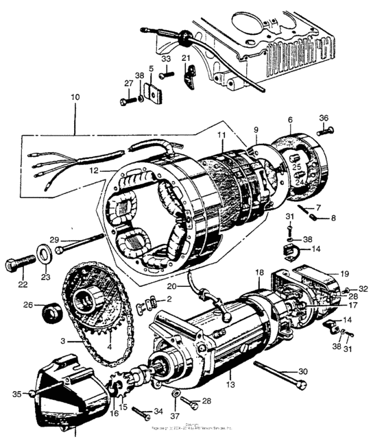Alternator + starter motor