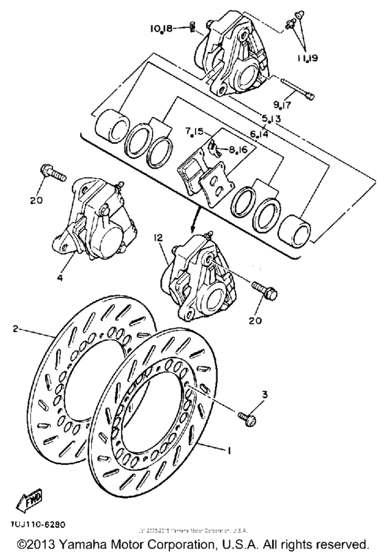YX600T Передний суппорт