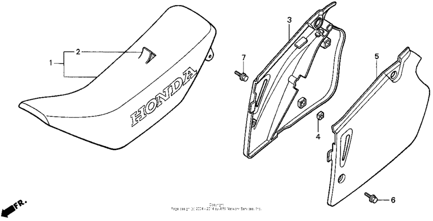 CR250R Сидение