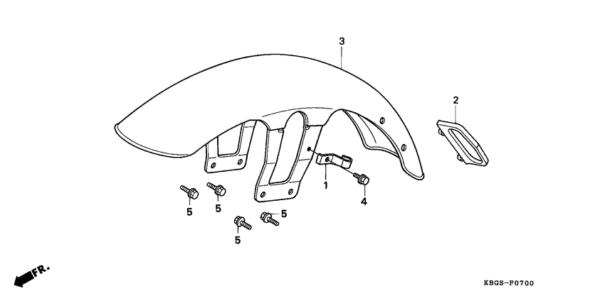 CB250 Переднее крыло