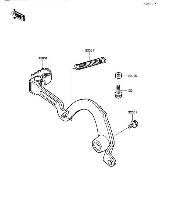 KX500 Педаль тормоза