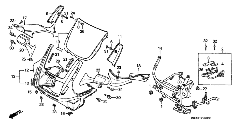 Upper cowling assy