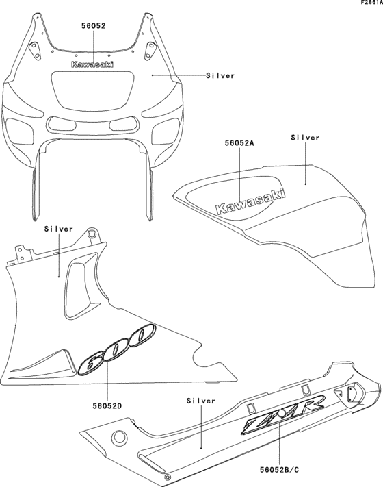 ZX600 Decals(silver)(e12h)