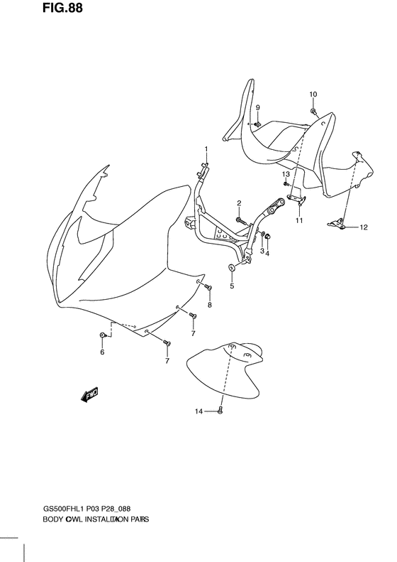 Body cwl installation parts