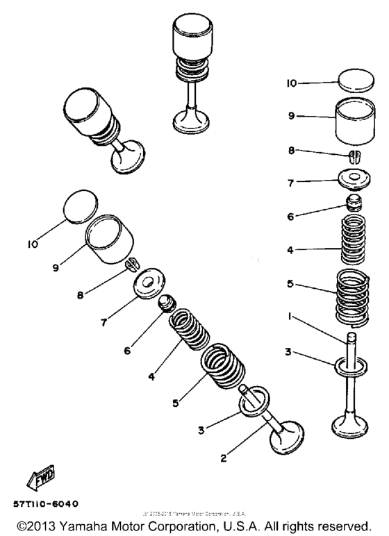 XT350T Клапана
