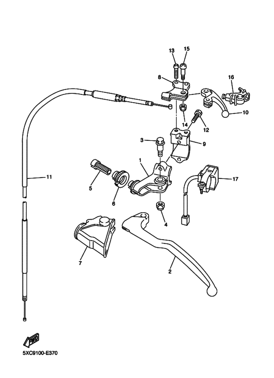 YZ250F YZ250FX Interruptor  manillar&palanc