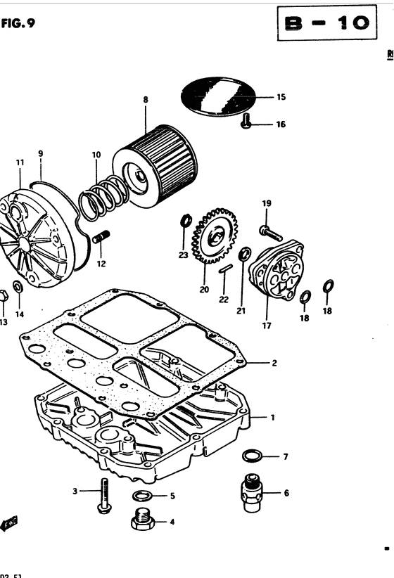 Filter - oil pump