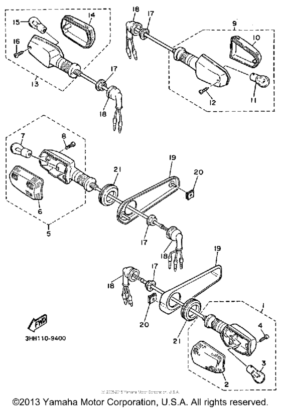 FZR600AC Поворотники