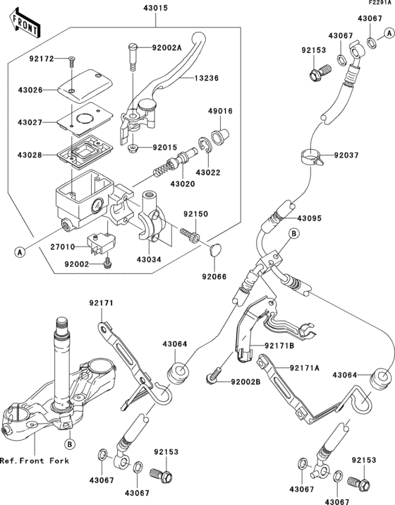 Front master cylinder(a2h)