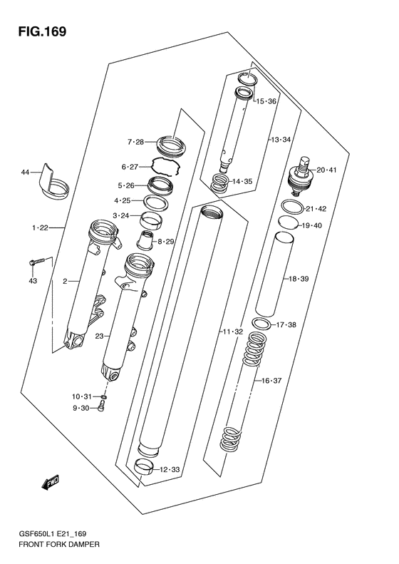 GSF650S Демпфер передней вилки
