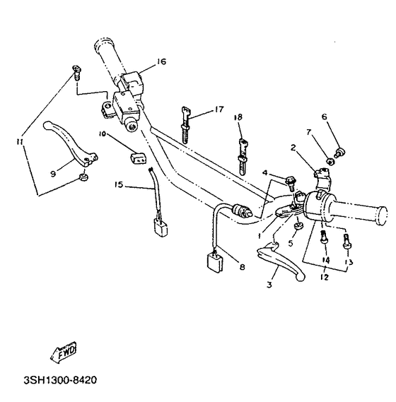 Handle switch. lever