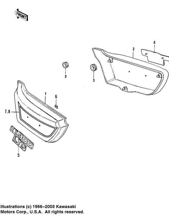 KZ1000 Крышка боковая