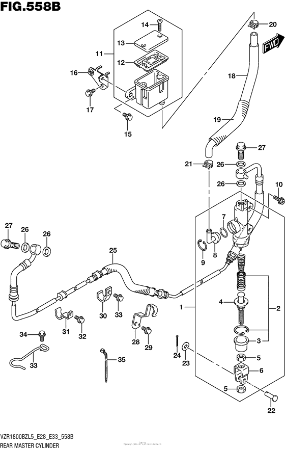 Rear Master Cylinder (Vzr1800Bzl5 E33)