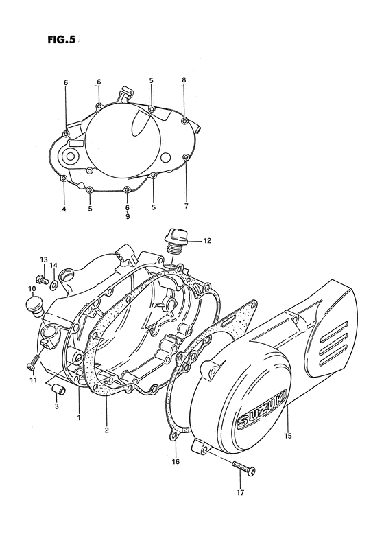 Crankcase cover ass`y  (v