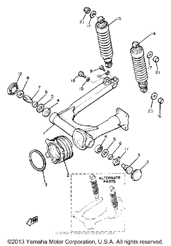 Rear arm-suspension