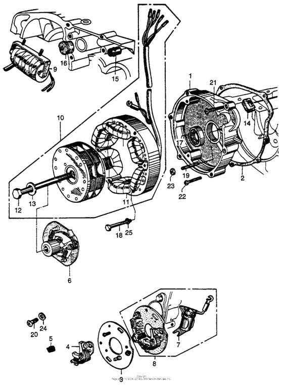 Alternator + points + advancer
