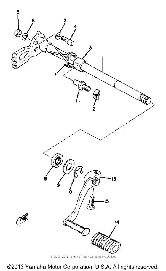 Shift shaft pedal