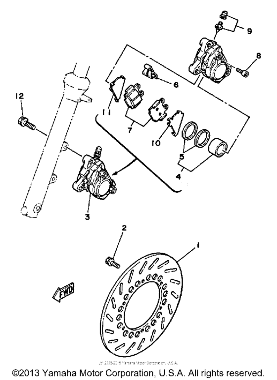 Front brake-caliper