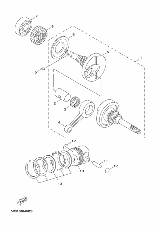 Crankshaft & piston