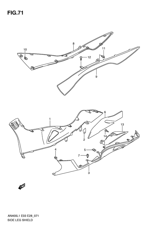 AN400 Side leg shield