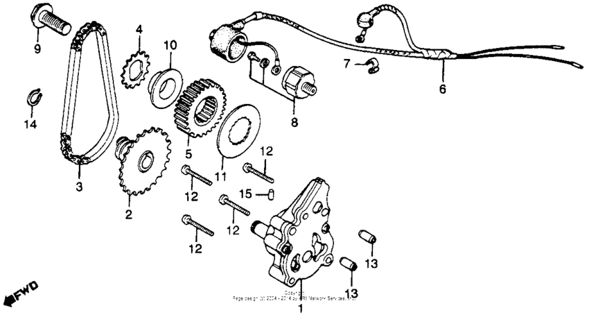 Oil pump + oil pressure switch