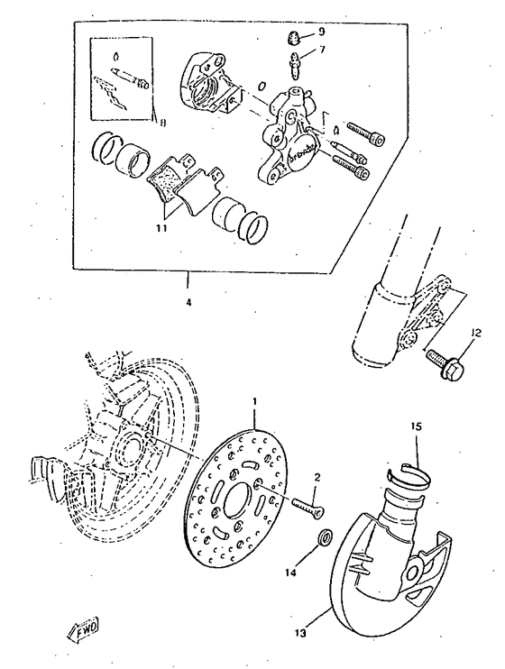 Front brake. caliper