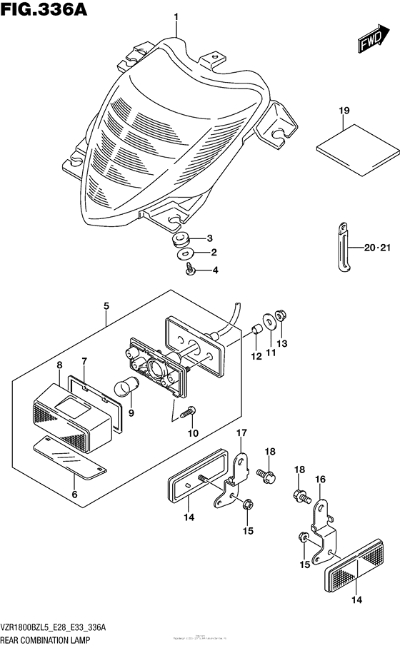 Rear Combination Lamp (Vzr1800Bzl5 E28)