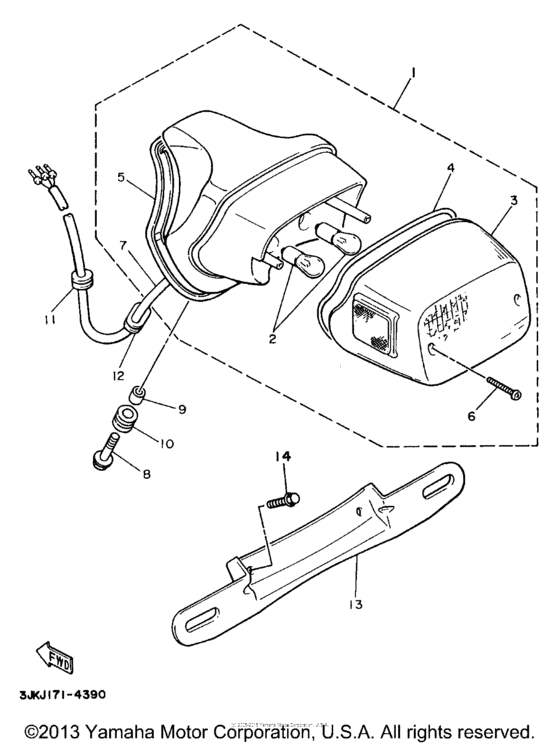 XV1100SJC Фонарь
