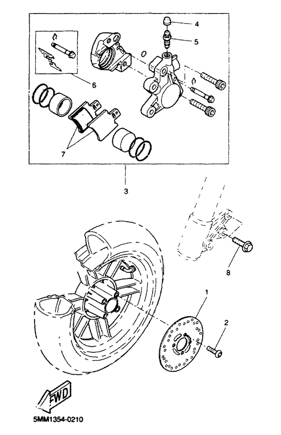 CW50 Etrier de frein avant