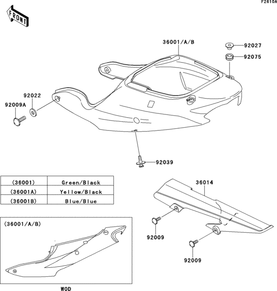 ZX600 Side covers / chain cover(zx600-j2p)