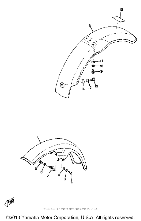 Front fender-rear fender