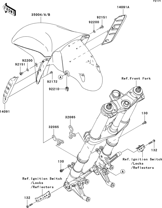 ZX1400 Крыло переднее