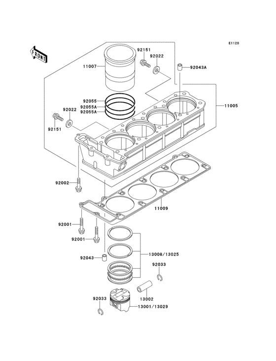 ZG1000 Цилиндр и поршни