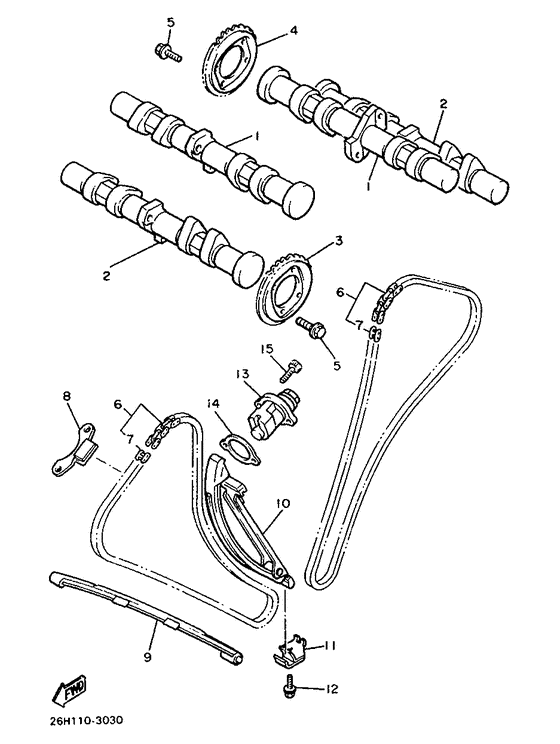 XVZ1300A Camshaft. chain