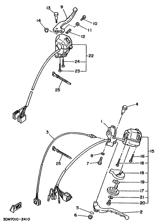 Handle switch. lever