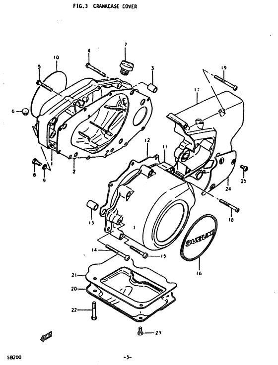 Crankcase cover ass`y  (v