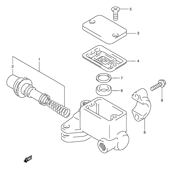 AN250 Передний тормозной цилиндр