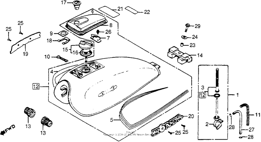 Cm400a/tfuel tank 79-80